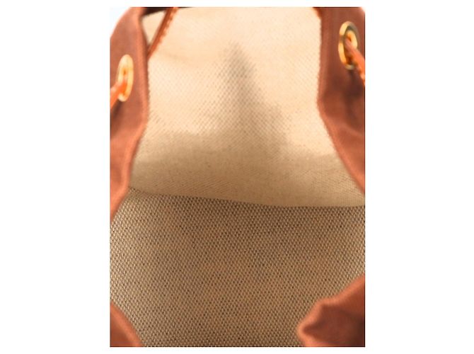 Miu Miu Canvas and Leather Backpack - view 7