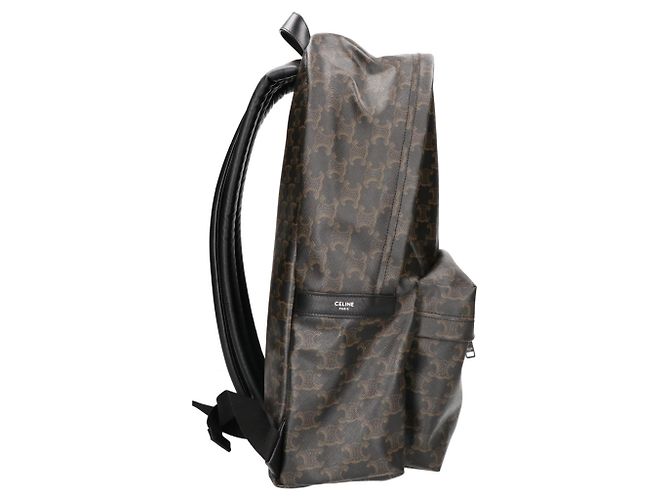 Céline Celine Triomphe Canvas x Calfskin Medium Backpack - view 2