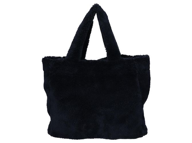 Borsa Tote Prada con logo a placchetta triangolare frontale - vista 3