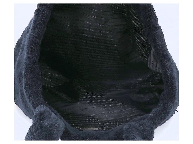Borsa Tote Prada con logo a placchetta triangolare frontale - vista 6