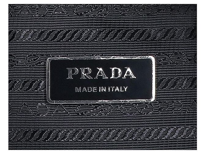 Borsa Tote Prada con logo a placchetta triangolare frontale - vista 7