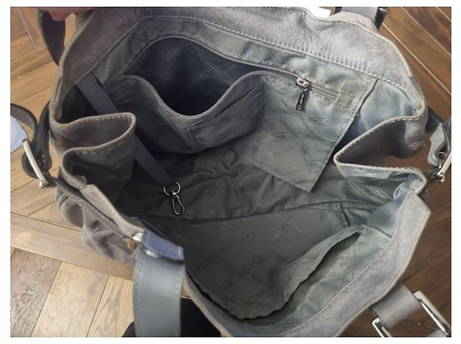 Borsa Longchamp Idole Pelle Grigio Chiaro - vista 7