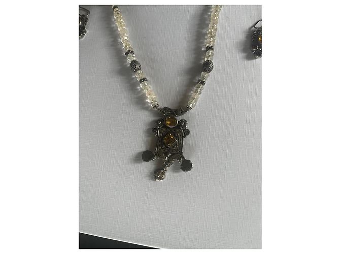 Autre Marque Collana Faten Elruby Oriental Oro e Argento - vista 7