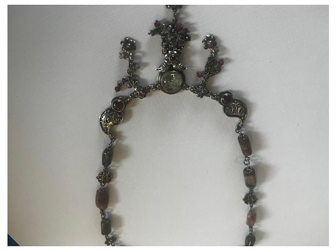 Autre Marque Collana Faten El Roby Oriental Oro e Argento - vista 9
