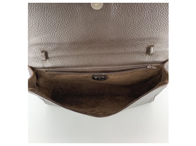 Gucci Pochette Vintage in Pelle Marrone con Intarsi Floreali - vista 5