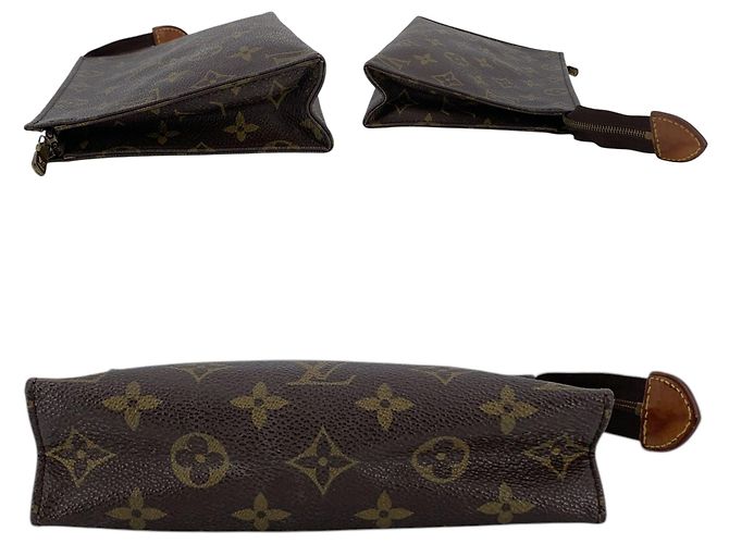 Louis Vuitton Necessaire Vintage Brown Monogram Canvas Poche Toilette 19 - vista 4