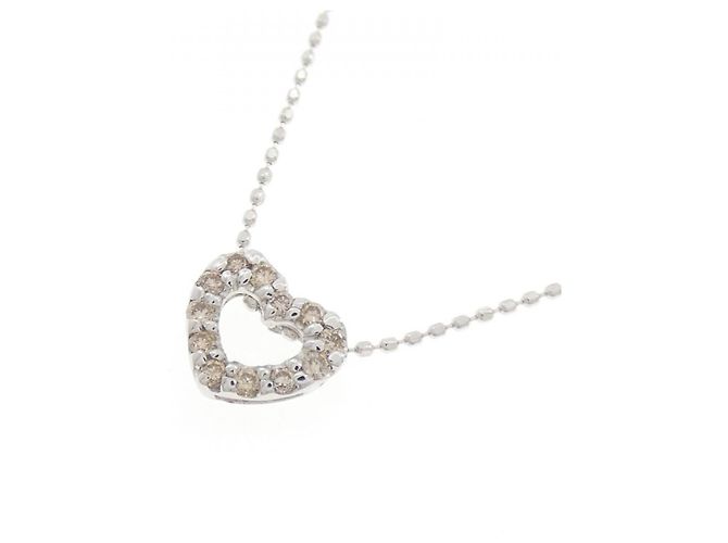 Autre Marque Collana a cuore in diamanti e oro bianco Au750 - vista 3