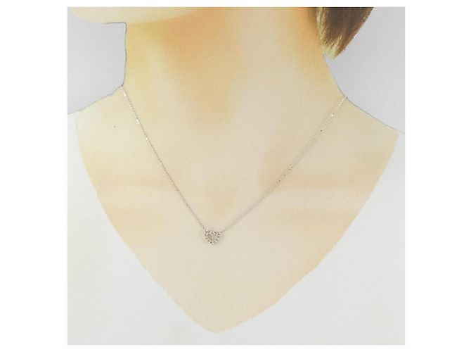 Autre Marque Collana a cuore in diamanti e oro bianco Au750 - vista 6