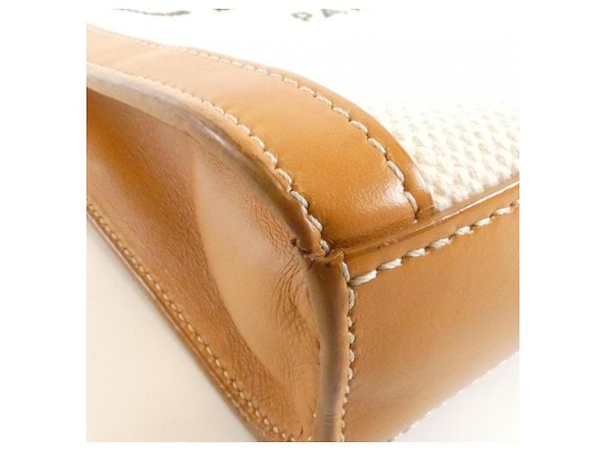 Céline Celine Mini Vertical Cabas Bolsa em lona de algodão e couro de bezerro - vista 3