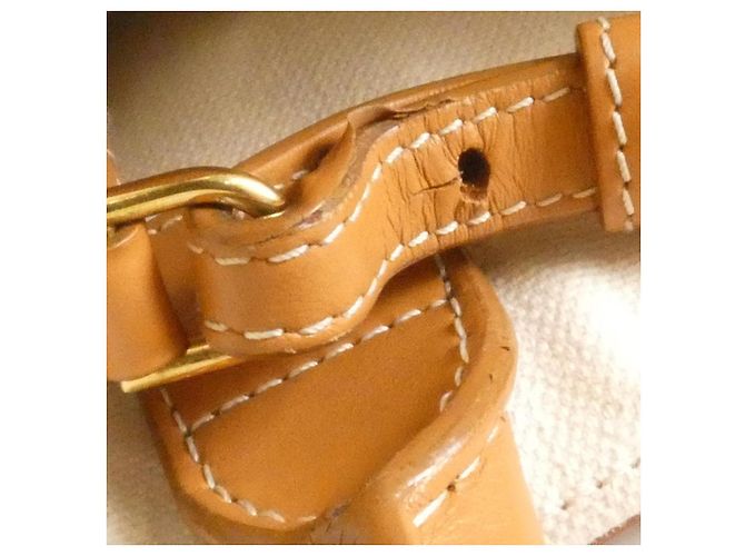 Céline Celine Mini Vertical Cabas Bolsa em lona de algodão e couro de bezerro - vista 7
