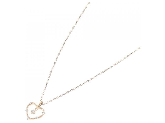 Autre Marque Collana K10 Pink Gold Diamond - vista 2