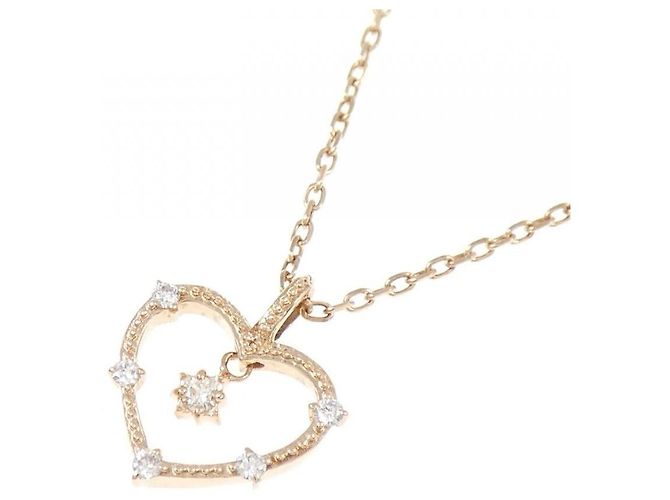 Autre Marque Collana K10 Pink Gold Diamond - vista 3
