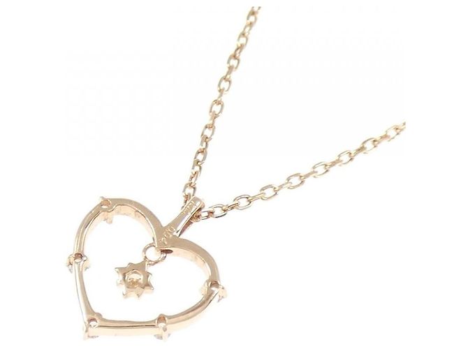 Autre Marque Collana K10 Pink Gold Diamond - vista 4