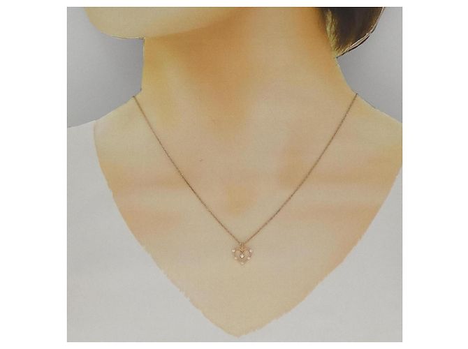 Autre Marque Collana K10 Pink Gold Diamond - vista 6