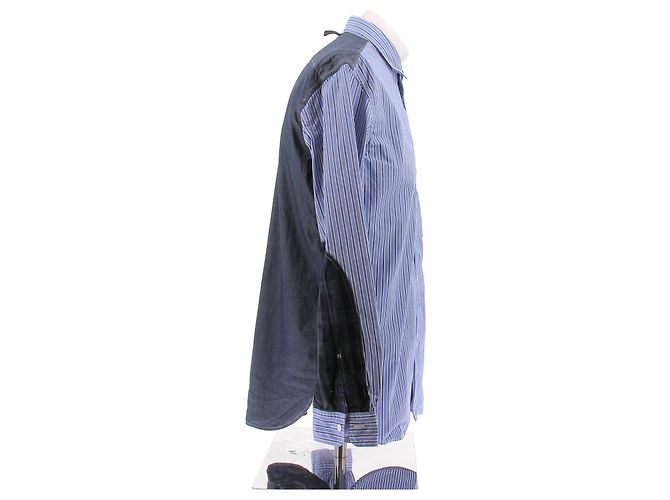 Junya Watanabe Camicia bicolore blu - vista 3