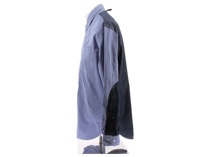 Junya Watanabe Camicia bicolore blu - vista 4