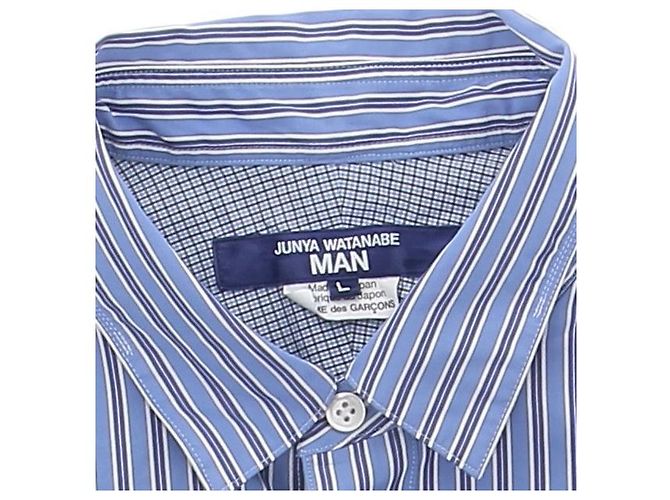 Junya Watanabe Camicia bicolore blu - vista 6