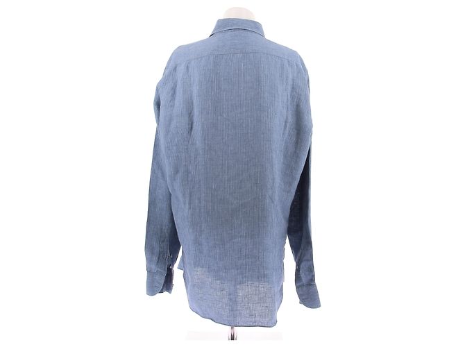 Camicia Loro Piana in lino blu - vista 2