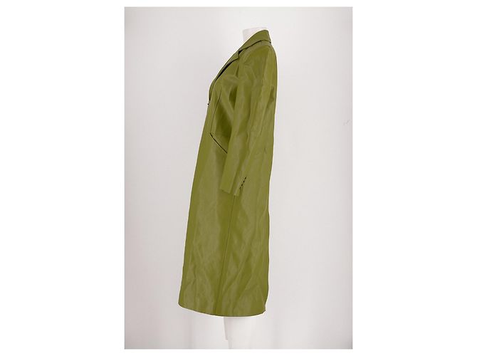 Autre Marque Abrigo largo verde STINE GOYA con botones dorados - vista 3
