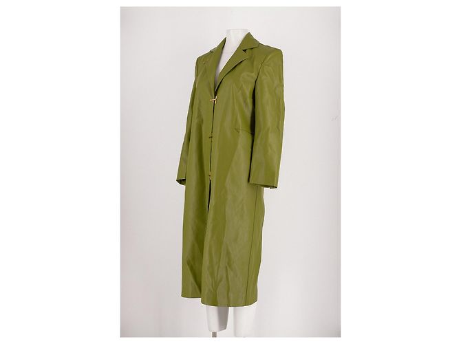Autre Marque Abrigo largo verde STINE GOYA con botones dorados - vista 4