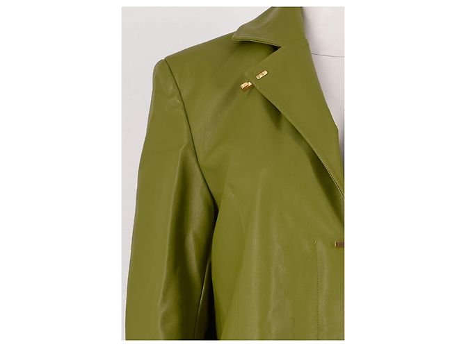 Autre Marque Abrigo largo verde STINE GOYA con botones dorados - vista 6