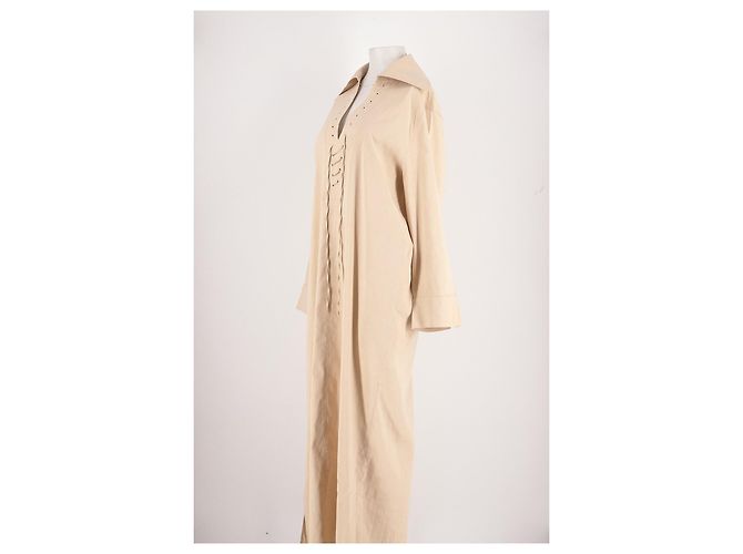 Autre Marque ROHE Beiges Leinenkleid Lang - Ansicht 4