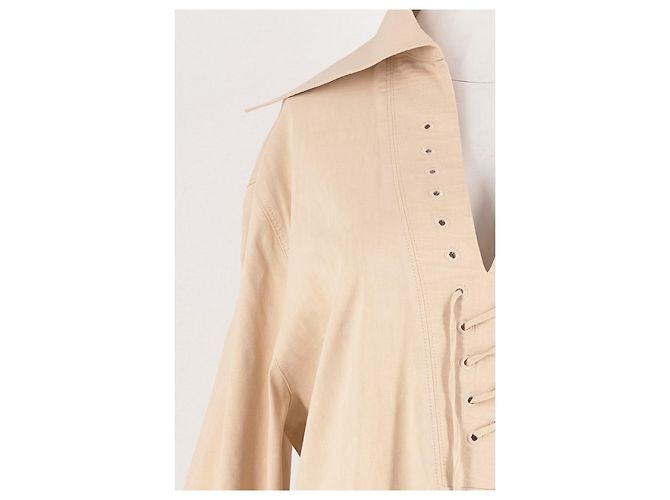 Autre Marque ROHE Beiges Leinenkleid Lang - Ansicht 6
