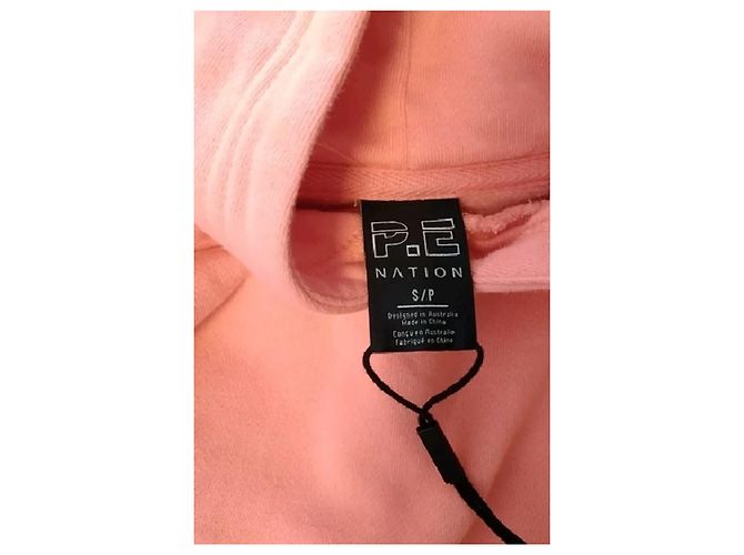 Autre Marque Sudadera con capucha P.E NATION de algodón rosa - vista 7