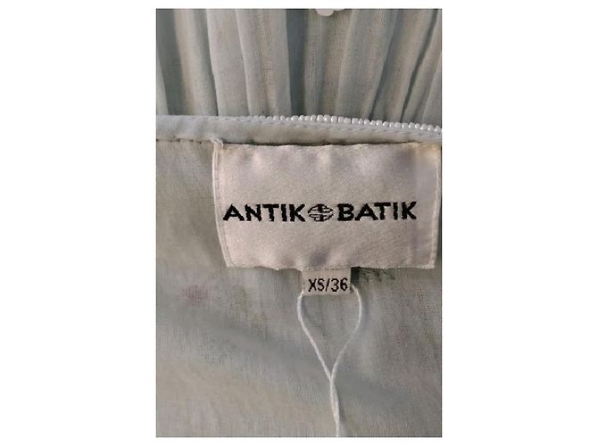 Abito maxi in cotone blu Antik Batik con ricami floreali - vista 7