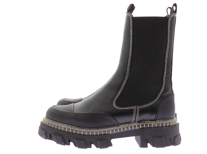 Botines Ganni de piel negra - vista 2