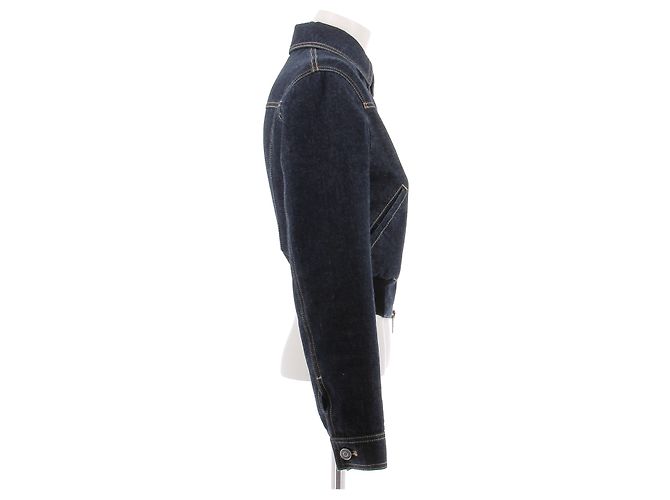 Alaïa Kurze Denimjacke - Ansicht 3