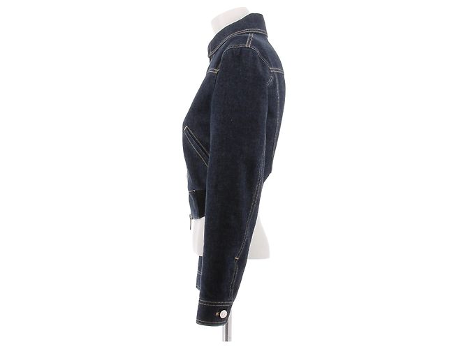 Alaïa Kurze Denimjacke - Ansicht 4
