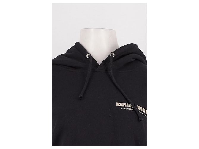 Autre Marque Sudadera con capucha HIGHSNOBIETY negra de algodón con logo - vista 5