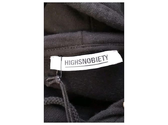 Autre Marque Sudadera con capucha HIGHSNOBIETY negra de algodón con logo - vista 7