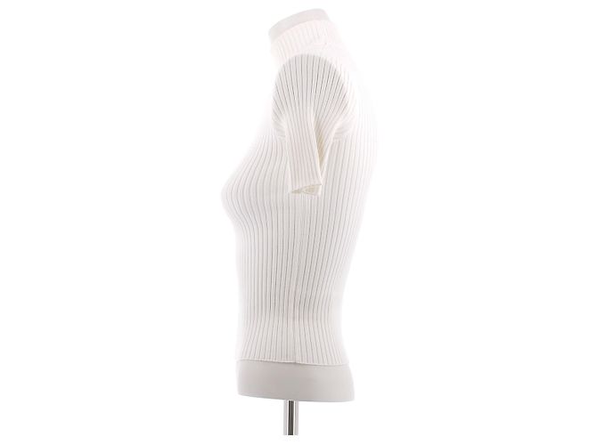 Top acanalado blanco Courreges - vista 4