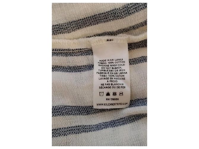 Autre Marque Pantaloncini in cotone a righe bianche e blu - vista 6