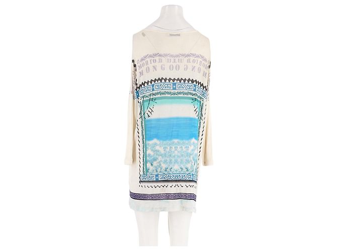 Top blanco de manga larga con cuello en V Mary Katrantzou - vista 2