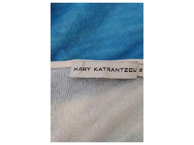 Top blanco de manga larga con cuello en V Mary Katrantzou - vista 7