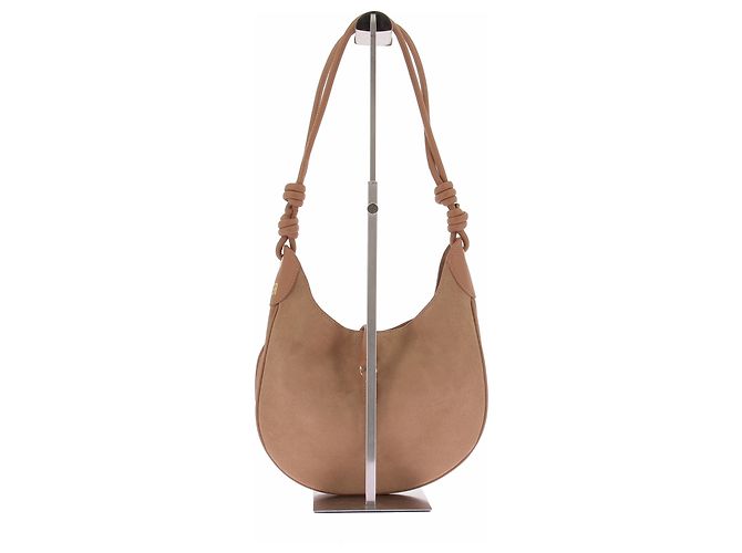 Autre Marque Borsa Boho beige in camoscio - vista 2