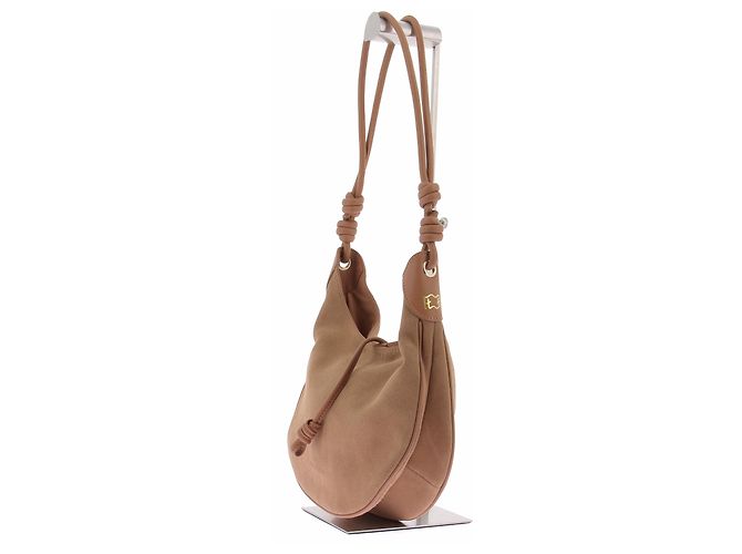 Autre Marque Borsa Boho beige in camoscio - vista 3