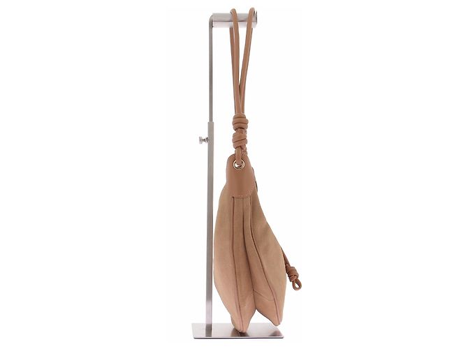 Autre Marque Borsa Boho beige in camoscio - vista 4