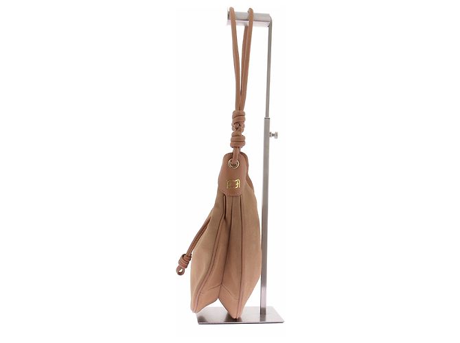 Autre Marque Borsa Boho beige in camoscio - vista 5