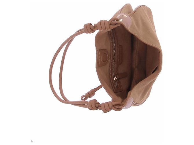 Autre Marque Borsa Boho beige in camoscio - vista 7