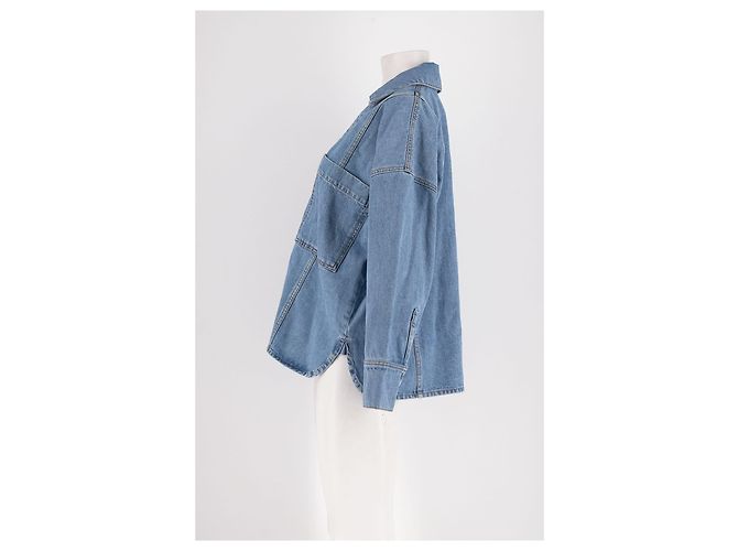 Chloé Stora Blaue Baumwolljacke - Ansicht 3