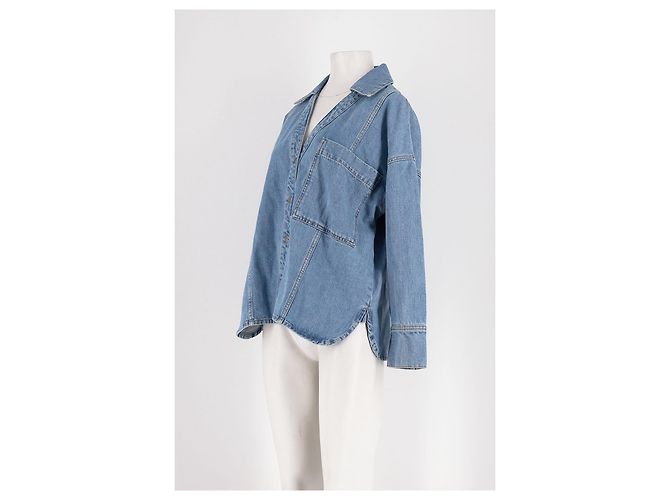 Chloé Stora Blaue Baumwolljacke - Ansicht 4