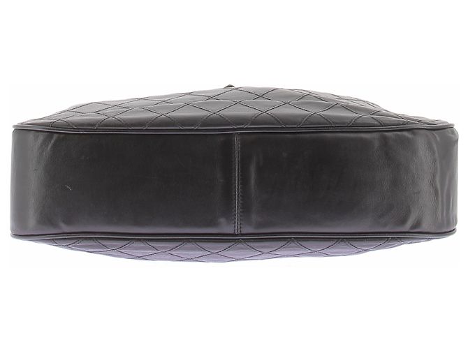 Chanel Borsa media in pelle nera con logo dorato - vista 6