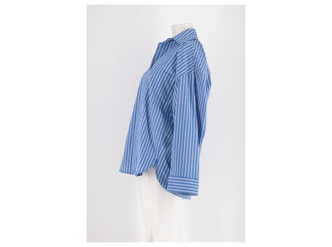 Autre Marque Camisa de algodón azul - vista 3