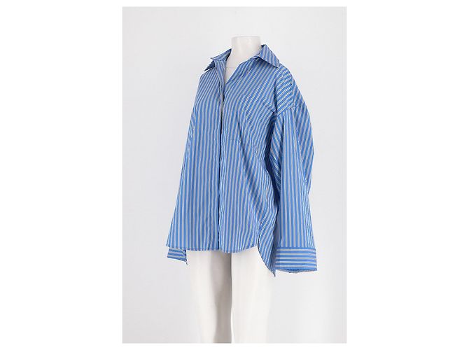 Autre Marque Camisa de algodón azul - vista 4