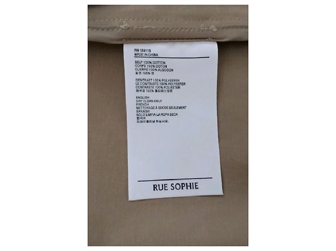 Autre Marque Chaqueta de algodón beige RUE SOPHIE - vista 8