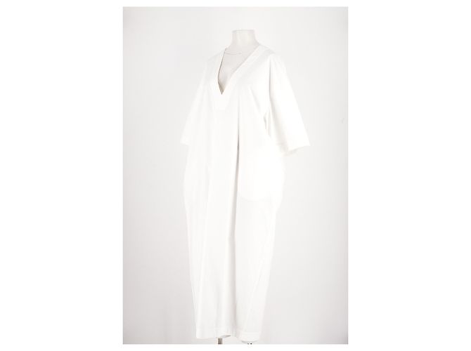 Autre Marque Vestido de algodón blanco - vista 4